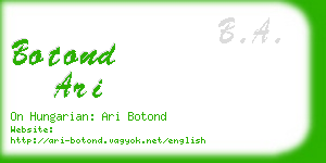 botond ari business card